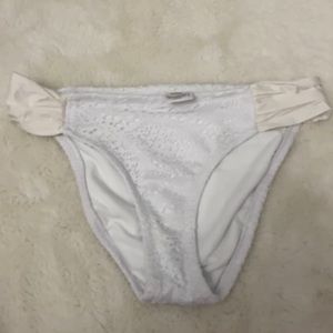 a white bikini bottom